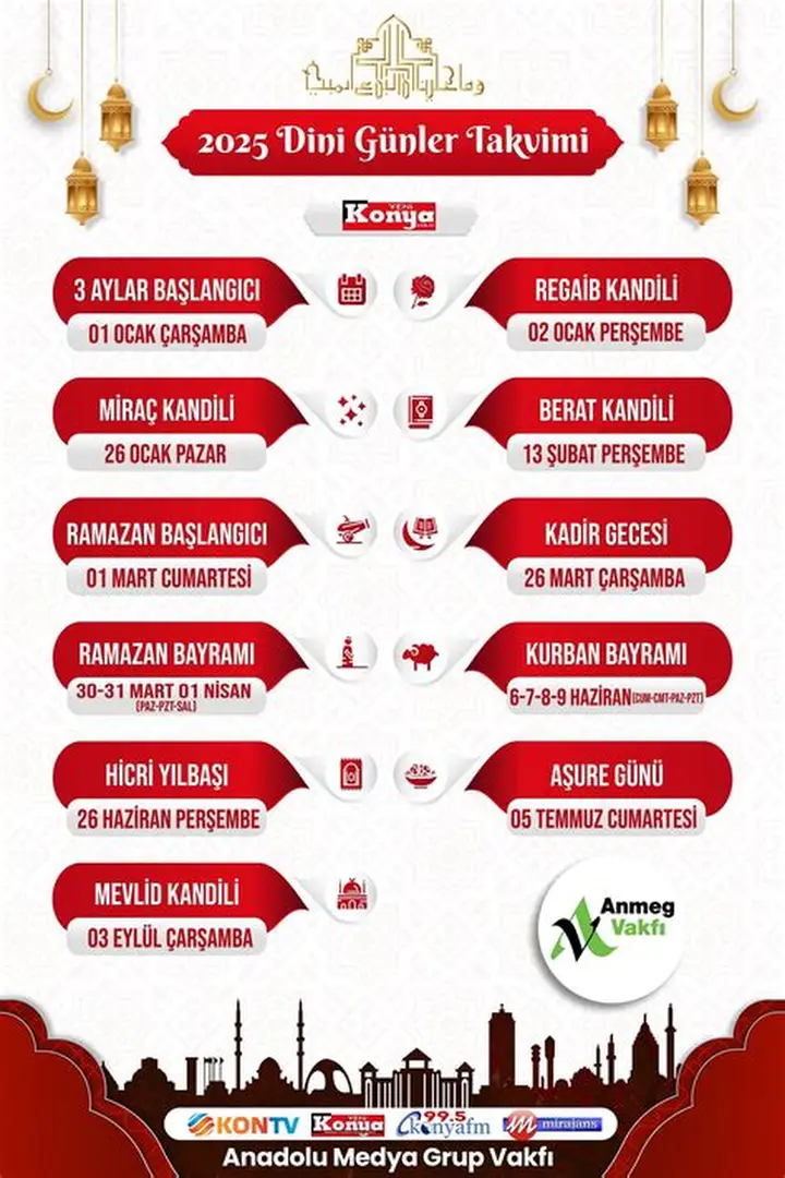 2025 ve 2026 Kandil ve Dini Günler Takvimi Belli Oldu!