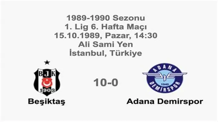 Beşiktaş-Adana Demirspor 10-0: MAF Efsanesi ve Goller
